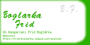 boglarka frid business card